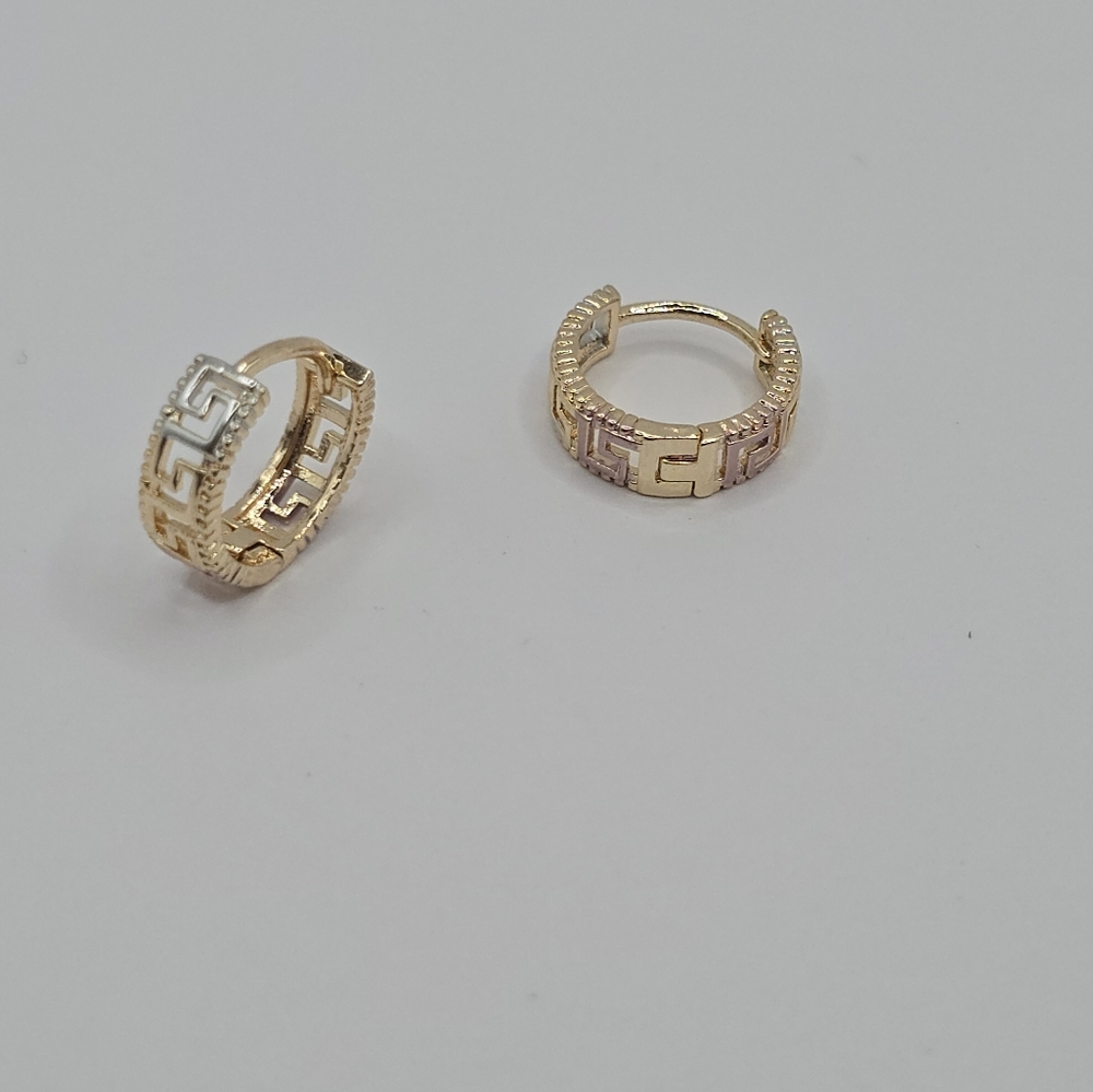 Hoops earrings gold-plated three colors small size
